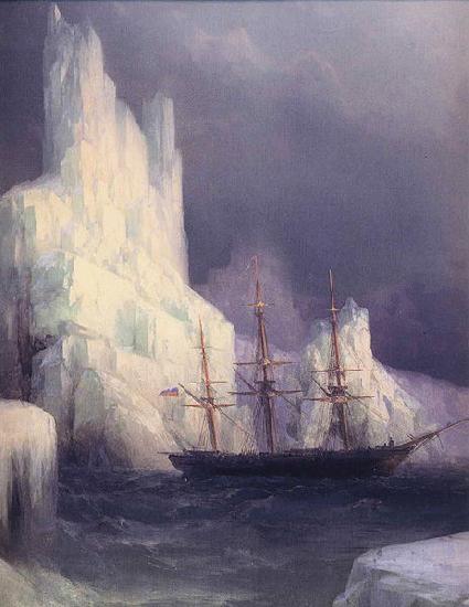 Ivan Aivazovsky Icebergs in the Atlantic oil painting image